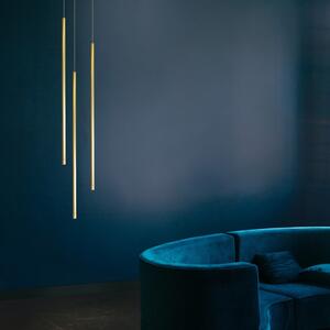 Zlaté kovové závěsné LED světlo Nova Luce Elettra