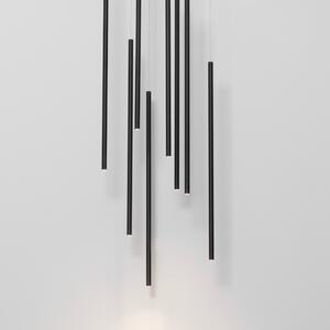 Černé kovové závěsné LED světlo Nova Luce Elettra 40 cm