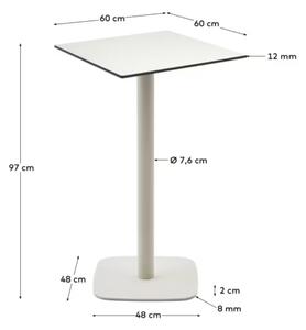 Bílý barový stůl Kave Home Dina 60 x 60 cm