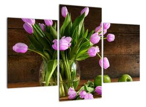 Tulipány ve váze - obraz (90x60cm)