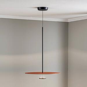 Vibia Flat LED závěsné světlo 1-žárovkové Ø 55 cm terakota, stmívatelný, Terakota, Obývací pokoj / jídelna, kov, Moderní