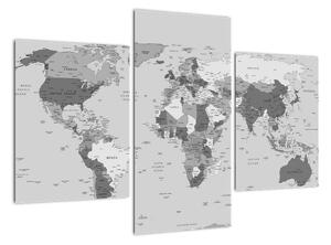 Mapa světa - obraz (90x60cm)