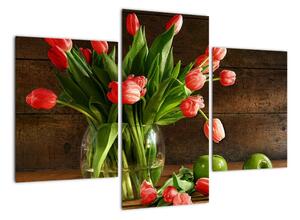Obraz tulipánů ve váze (90x60cm)