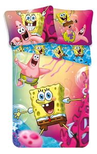 Jerry Fabrics Bavlněné povlečení 140x200 + 70x90 cm - Sponge Bob 