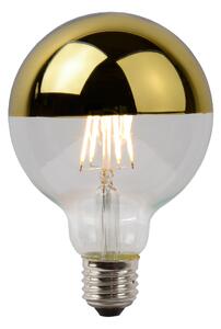 Diolamp LED retro žárovka GLOBE G125 6W Filament zlatý vrchlík