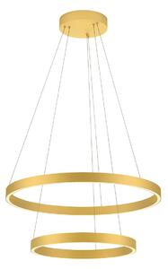 Redo 01-2889 závěsné LED svítidlo stmívatelné Febe matně zlaté, 62W, 3000K, ø60cm