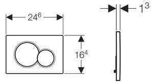 Geberit Modul do sádrokartonu, tlačítko bílé, zvukoizolační deska GD112SET1 1 set