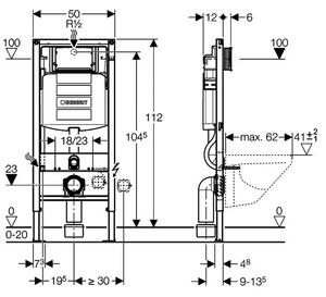 Geberit Modul do sádrokartonu, tlačítko bílé, zvukoizolační deska GD112SET1 1 set