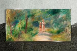 Obraz na skle Obraz na skle Baby žena s lesní cestou