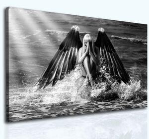 Obraz Andělská modlitba Grey Velikost (šířka x výška): 60x40 cm
