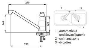 Sanela Baterie automatická umyvadlová pro dvojdřez s elektronikou ALS SLU 10