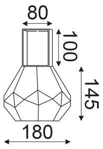 ACA DECOR Stolní lampa Diamantis Clear Ø 18 cm