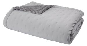 Šedý prošívaný přehoz s beránkem 220x230 cm Cosy Nori – Catherine Lansfield