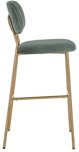 Světle zelená sametová barová židle Richmond Xenia 79 cm
