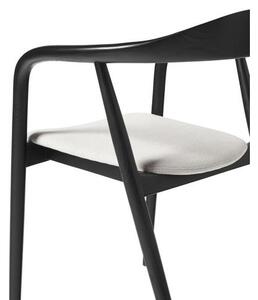 Dřevěná židle s područkami a čalouněným sedákem Angelina