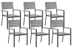 Set 6 zahradních židlí COMO