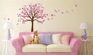 Samolepky na zeď strom růžový WS090, rozměr 50 x 70 cm, IMPOL TRADE