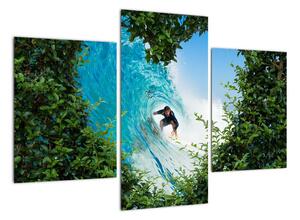 Abstraktní obraz surfaře (90x60cm)