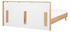 Dřevěná postel 140 x 200 cm světle hnědá SERRIS