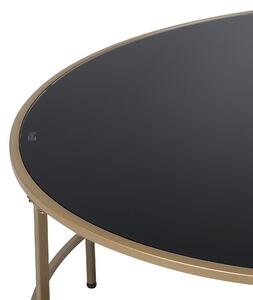 Konferenční stolek černý / zlatý FLORENCE