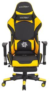 Kancelářská židle černá/žlutá VICTORY