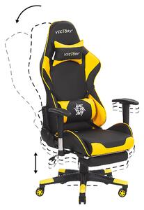 Kancelářská židle černá/žlutá VICTORY