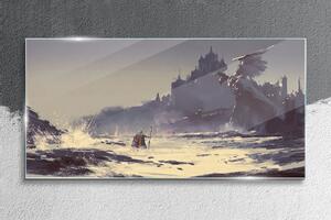 Obraz na skle Obraz na skle Fantasy rytířský hrad