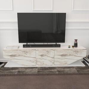 TV stolek/skříňka Ivonne 1 (bílý mramor). Akce -25%