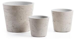 Betonové květináče v sadě 3 ks ø 23,5 cm Low – Kave Home