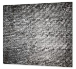 Ochranná deska textura černo šedé jeans - 52x60cm / S lepením na zeď