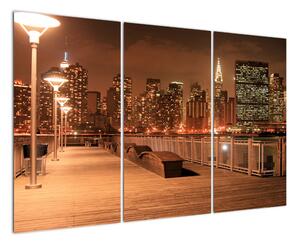Obraz - noční velkoměsto (120x80cm)