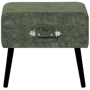 Manšestrový noční stolek zelený EUROSTAR