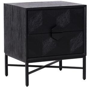 Černý dubový noční stolek Richmond Blax 55 x 46 cm