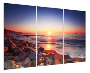 Moderní obraz - západ slunce nad mořem (120x80cm)