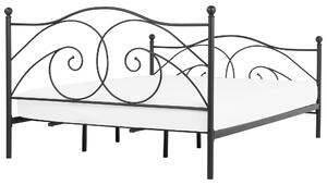 Černá kovová postel s rámem 180 x 200 cm DINARD