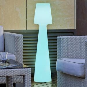 Newgarden Lola LED stojací lampa, dobíjecí baterie, výška 110 cm, stmívatelný, Bílá / opál, Plast, Moderní