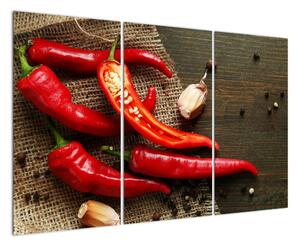 Obraz - chilli papriky (120x80cm)