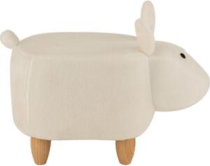 Bílá látková dětská stolička J-line Sheep 35 cm