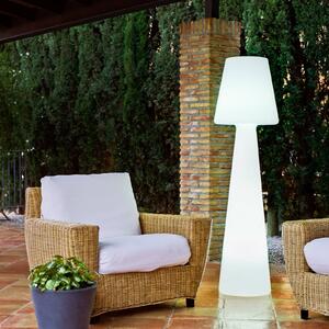 Newgarden Lola LED stojací lampa, baterie, 165 cm, stmívatelný, Bílá / opál, Plast, Moderní