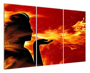 Obraz - žena v ohni (120x80cm)