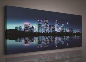 Obraz na plátně noční velkoměsto 102O3, 145 x 45 cm, IMPOL TRADE