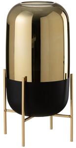 Černo zlatá skleněná váza J-line Tanya L