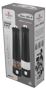 Mlýnek na pepř a sůl elektrický sada 2 ks Matte Black Collection