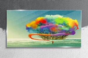 Obraz na skle Obraz na skle Abstrakce strom