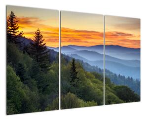 Obraz horské krajiny při západu slunce (120x80cm)