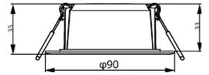 Meson LED vestavné svítidlo 5,5W, 4000 K, bílá, 3 ks