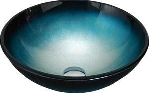 MEXEN - Mira skleněné umyvadlo na desku 42 cm - modrá - 24124247