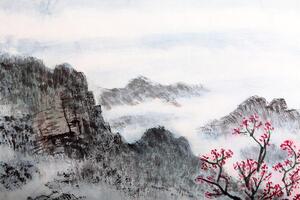 Tapeta tradiční čínská malba země