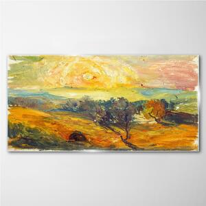 Obraz na skle Obraz na skle Abstrakce západ slunce