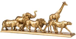 Zlatá dekorativní soška J-line Animals 50 cm